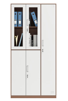 Armário de arquivo horizontal moderno do mobiliário de escritório de vidro de aço de alta qualidade da porta