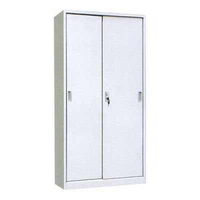 2 portas deslizantes passam o armário dos artigos de papelaria do metal da batida do armário de arquivo para baixo com as prateleiras internas ajustáveis