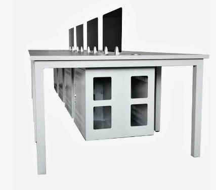 As mesas laminadas do computador de secretária do mobiliário de escritório do aço carbono batem para baixo a estrutura