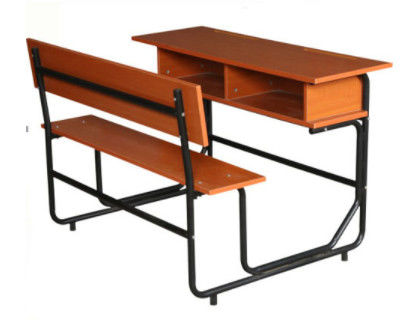 Mesa e banco dobro da escola primária, banco ajustável da sala de aula e mesa