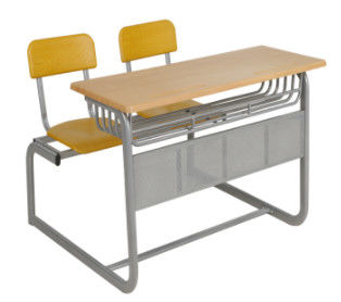 Mesa e cadeira dobro combinadas do estudante do metal da mobília de escola quadro de aço durável