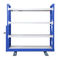 Shelfing arquivando de aço azul personalizado submete com o estábulo do uso do armazém das rodas