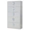 armário do metal das portas de balanço 5-Tier 10 com o punho Recessed da liga de alumínio