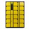 Auto preto amarelo cacifo seguro codificado de Digitas, cacifo de dezoito telefones celulares para o escritório